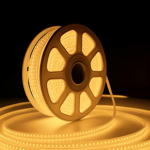 Image of XERGY 50 Meter Rope String Lights - Waterproof, 120 LEDs /M, Decorative Lighting for Home, Garden, Party & Festival (Warm White)