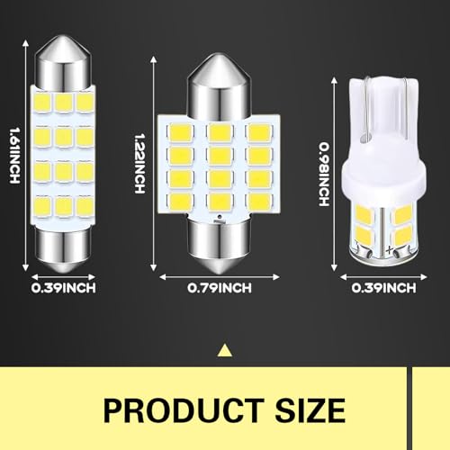 Kit de 24 luces LED interiores para coche T10 y Festoon miniatura 2