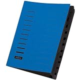 Pagna Ordnungsmappe 12-teilig aus Pressspan, 4005902, 1 Stück,blau
