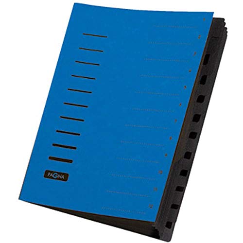 Pagna Ordnungsmappe 12-teilig aus Pressspan, 4005902, 1 Stück,blau