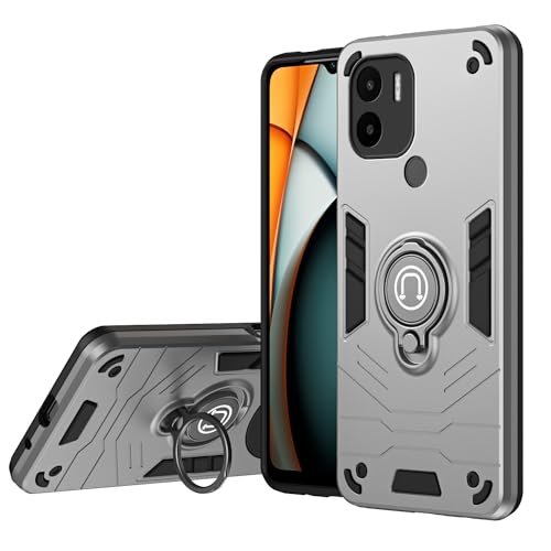 Smartphone Back Case Compatible with Xiaomi Redmi A1 Plus/A2 Plus/C50/C51 Case with Kickstand Cover, Shockproof Military-Grade Case Rugged Protective Cover Compatible with Redmi A1 Plus/A2 Plus/C50/C5