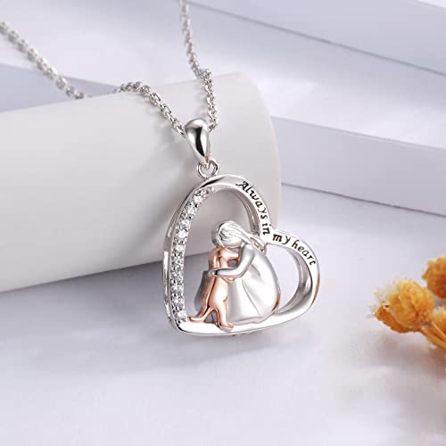 Sterling Silver Dog Urn Necklace For Pet Ashes - S925 Pet Fur Cremation Memorial Keepsake Pendant Jewelry Gifts For Women Loss Puppy #TOP3