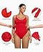FeelinGirl Shapewear Tummy Control Bodysuits for Women Seamless Body Shaper Shapewear Thong Body Shaper XS-S