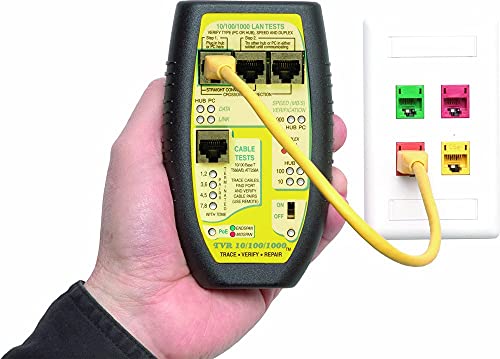 Triplett Tvr10/100/1000 Byte Brothers Lan Cable Tester Rj45 Cat5 Cat6 Base-T For Hubs, Switches, Pcs, And Cables #TOP2