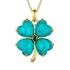 Four Leaf Clover Turquoise Necklace