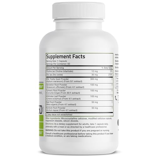 Bronson 1213-60 Liver Detox Advanced Detox & Cleansing Formula Supports Health Liver Function thumb #1