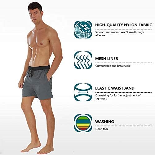 SILKWORLD Men's Swim Trunks Quick Dry Beach Shorts with Pockets - Image 4
