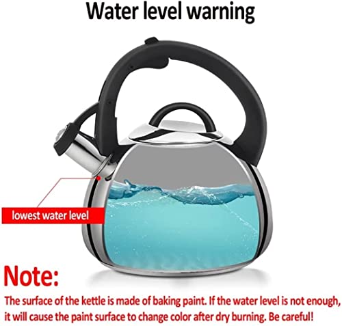 Bouilloire à sifflet en acier inoxydable de 3L pour cuisinière et eau chaude - 7