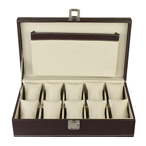 PANKATI® PU Leather Brown Watch Box Case for 10 Watch Slot (B07M6WJ3N4) Amazon Price History, Amazon Price Tracker