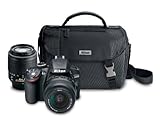 Nikon D3200 24 Megapixel Digital SLR Camera Kit with 2 Non-VR Lenses - Black
