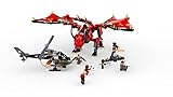 LEGO NINJAGO Masters of Spinjitzu: Firstbourne 70653 Ninja Toy Building Kit with Red Dragon Figure, Minifigures and a Helicopter (882 Pieces)