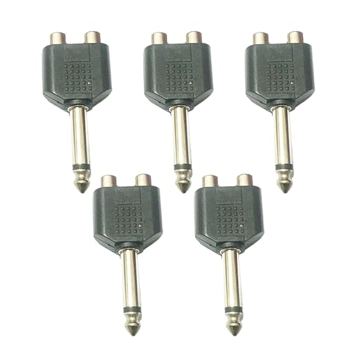Transmisión de sonido 6,35 mm Conector de sonido 6,35 mm macho a 2 hembra Adaptador de sonido transmisión estable - imagen 5
