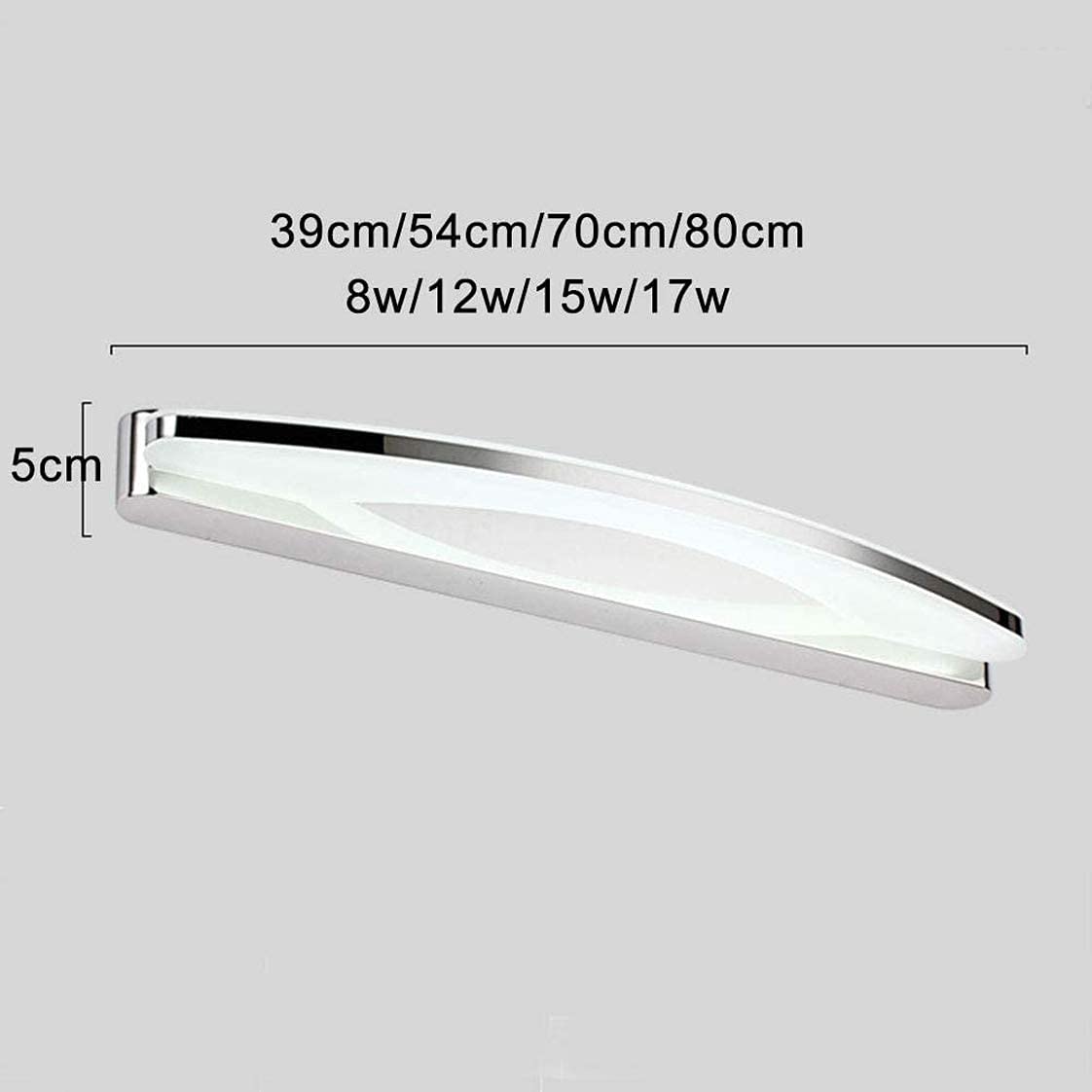 Specchio da Bagno a LED Impermeabile - Applique angolare Regolabile con Design Anti-Schizzi in Acciaio Inossidabile, Illuminazione Perfetta per l'arredamento di casa e bagni Modern