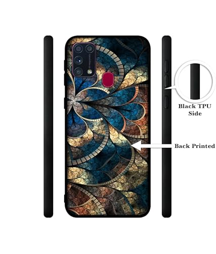 Image of Fractional Pattern Design Premium 2D Printed Metal Back Case Cover for Samsung Galaxy M31 Prime / M31 / F41