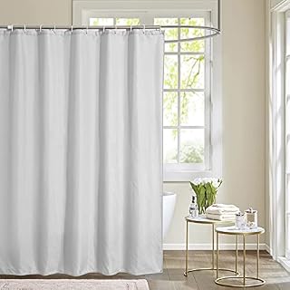 Trimming Shop Shower Curtain Polyester Fabric Bathroom Curtain Mould & Mildew Resistant With 12 Curtain Hook Waterproof Bath Curtain 180 x 200cm Long Shower Curtain Liner Washable, Pink Floral