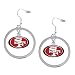 NFL San Francisco 49ers Floating Logo Hoop Earrings