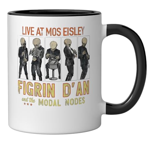 Star Wars Figrin D'an Mug Cerámico 11 oz Negro/Blanco miniatura 2