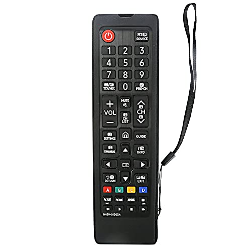 USTIYA M Funda Control Remoto para Samsung Galaxy TV 2021 BN59-01289 01301 01315 0199 00741 01042 00666 010041 Case Protector de Silicona a Prueba de Golpes y Caídas Control Remoto (Negro)