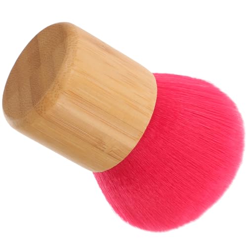 Baluue Travel-ready Makeup Brush Blush Brush for Powder Foundation Portable Face Powder Brush Soft Faux Fiber Bristles for On-the-go