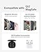 Belkin Magnetic Wireless Charging Pad Qi2 15W w/Kickstand - MagSafe-Compatible Qi2-Certified Wireless Charger for iPhone 17, Samsung Galaxy S25, AirPods, & More w/Power Supply Included - Black