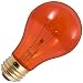 Bulbrite 105525 25W Transparent Orange A19 Bulb, 1-Pack