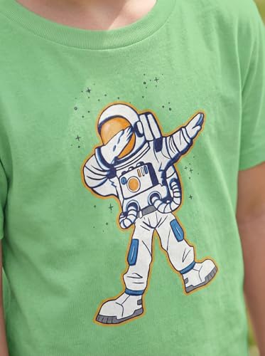 Image of HELLCAT Boys Round Neck Printed Blended Cotton Tshirt -Combo Pack of 2 - Orange /Blue