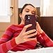 Anuck for iPhone 11 Case Wave, Curly Frame Design for Women Girls, Cute Wavy Solid Color Aesthetic Phone Case Soft Flexible TPU Shockproof Full-Body Protective Cover 6.1 inch - Wine Red