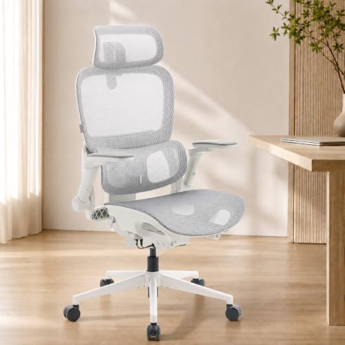 Image of SIHOO B300 PRO Ergonomic Office Chair, High Back Mesh Computer Chair, White