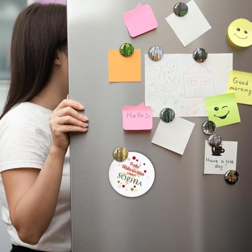 Imanes Redondos Decorativos para Refrigerador con Árbol miniatura 6