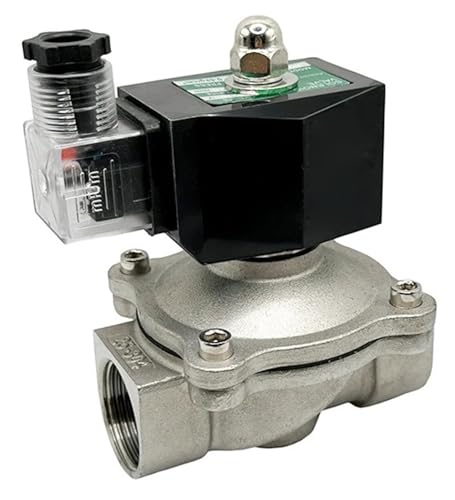 Électrovanne normalement fermée 24VDC acier inox 1 pouce pour tuyau eau