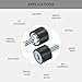 uxcell 4pcs M6x18mm Rubber Isolator Mounts with Studs 20x15mm Male Female Vibration Shock Absorber Zinc Plated Cylindrical Thread Mounts Anti Vibration Isolators with 4pcs M6 Lock Nuts