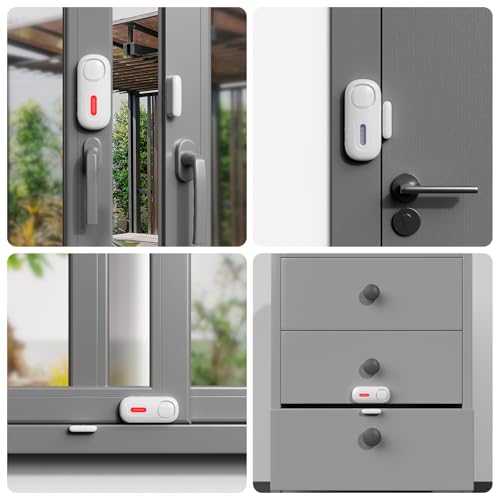 Wireless-Door-Alarms-When-Opened-with-Remote-Satisure-Door-Security-Sensor-Chime-Window-Alarm-Pool-Alarm-Sliding-Door-Alarm-for-Kids-Safety-HomeGarageApartment-Security-White-2-Pack