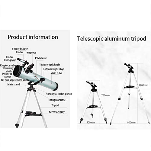 Telescopio astronómico portátil 125 mm 700 mm enfoque manual miniatura 4