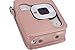 Phetium Protective Case Compatible with Instax Mini Liplay Hybrid Instant Camera and Printer, Soft PU Leather Bag with Removable/Adjustable Shoulder Strap (Blush Gold)
