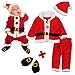 HUALONG Natale Costume Bambino Neonato,Costume della Santa del Partito,Red Christmas Dress Manica Lunga in Pile Costumi di Babbo Natale Abiti,Carina Partito Vestito Pigiami Regalo di Natale