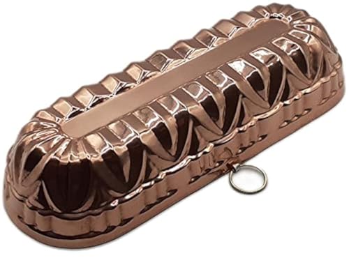 CREARTISTIC Pure Copper Loaf Mold – Vintage Copper Jelly Mold – Copper loaf Pan 11.8 x 4.3 in – Copper Pudding Mold – Baking Molds – Kitchen wall hanging