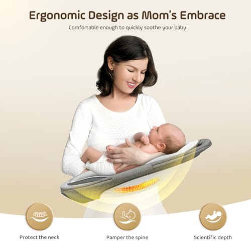Miniatura 5 de Kotsy Bouncer Eléctrico Para Bebés Con 5 Amplitudes De Swing Temporizador De 3 Etapas, Silla De Gorila Para Bebés Con Control De Bluetooth Y Control Remoto, 12 Canciones De Cuna Preestablecidas