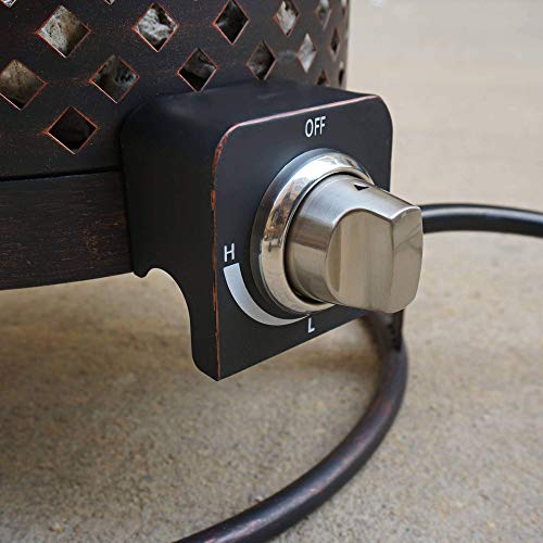 Bond Manufacturing 67836 54,000 Btu Aurora Camping, Backyard, Tailgating, Hunting And Patio. Locking Lid & Carry Handle Portable Steel Propane Gas Fire Pit Outdoor Firebowl, 18.5", Bronze #TOP5