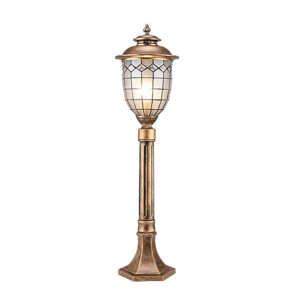 GTHTUHFD 35.4Inch Modern Post Lamp, European Pole Lighting, Rainproof Outdoor Street Light For Porch Patio Garden,Brass