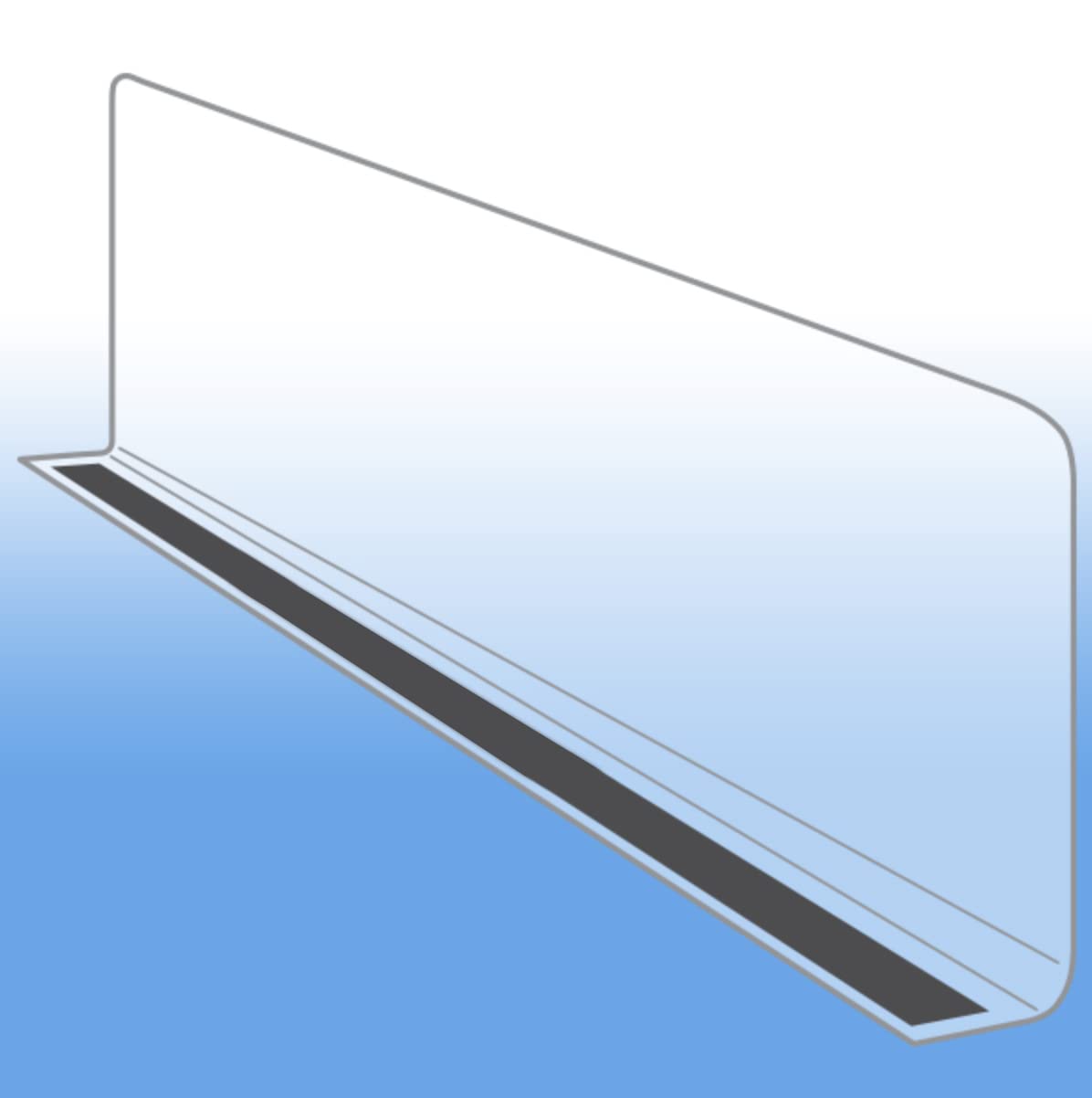 Magnetic Clear Plastic Shelf Divider 3" Long x 11-9/16"L by ClipStrip | 15 Mil Thick | Crystal Clear PVC Retail Shelf Separator | 10 Pack