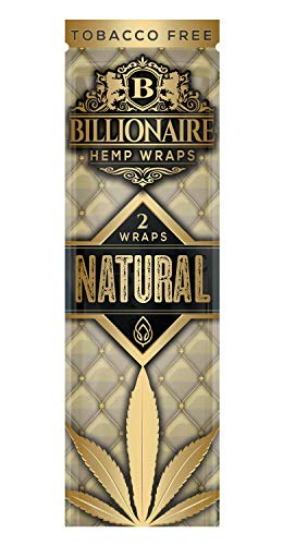 Billionaire Hemp Wraps! Organic Wraps, Tobacco Free! - (Natural, 25 Packs) - Image 4
