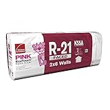 Owens Corning R-21 Faced 23 by 93 Fiberglass Batt Insulation Fits 2x6 Floor or Walls a Total of 10...