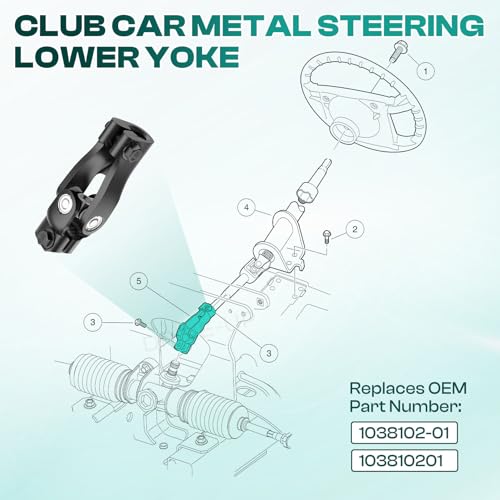 DRIVE UP Golf Cart Metal Steering Lower Yoke for Club Car Precedent 2004-Up and Tempo 2018-Up Golf Carts 103810201 by DRIVE UP - Image 6