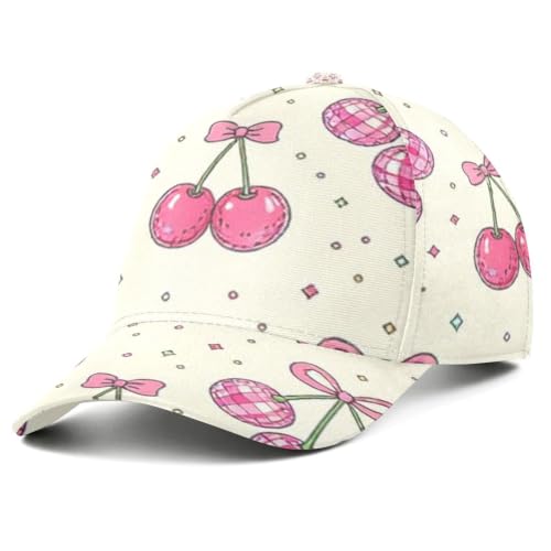 Gorro de poliéster de talla única ajustable 55-62 cm con diseño de cereza