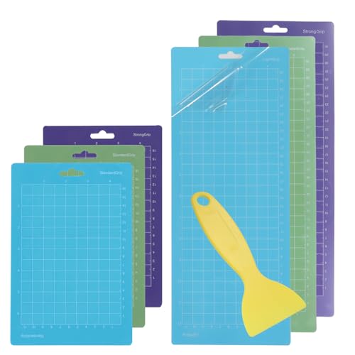 Rierdge Cutting Mat, 6 Pack (4.5x6.5 Inch&4.5x12 Inch) Strong & Standard & Light Replacement Adhesive Cut Mats, Variety Adhesive Cricut Joy Mat