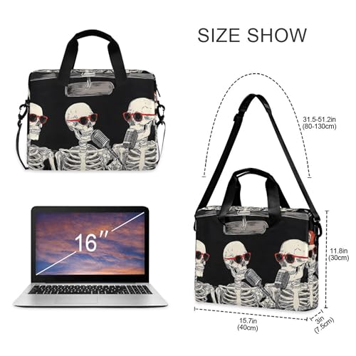 Bolso-maleta para laptop ALAZA con diseño Skull, 13-15.6 pulg miniatura 4