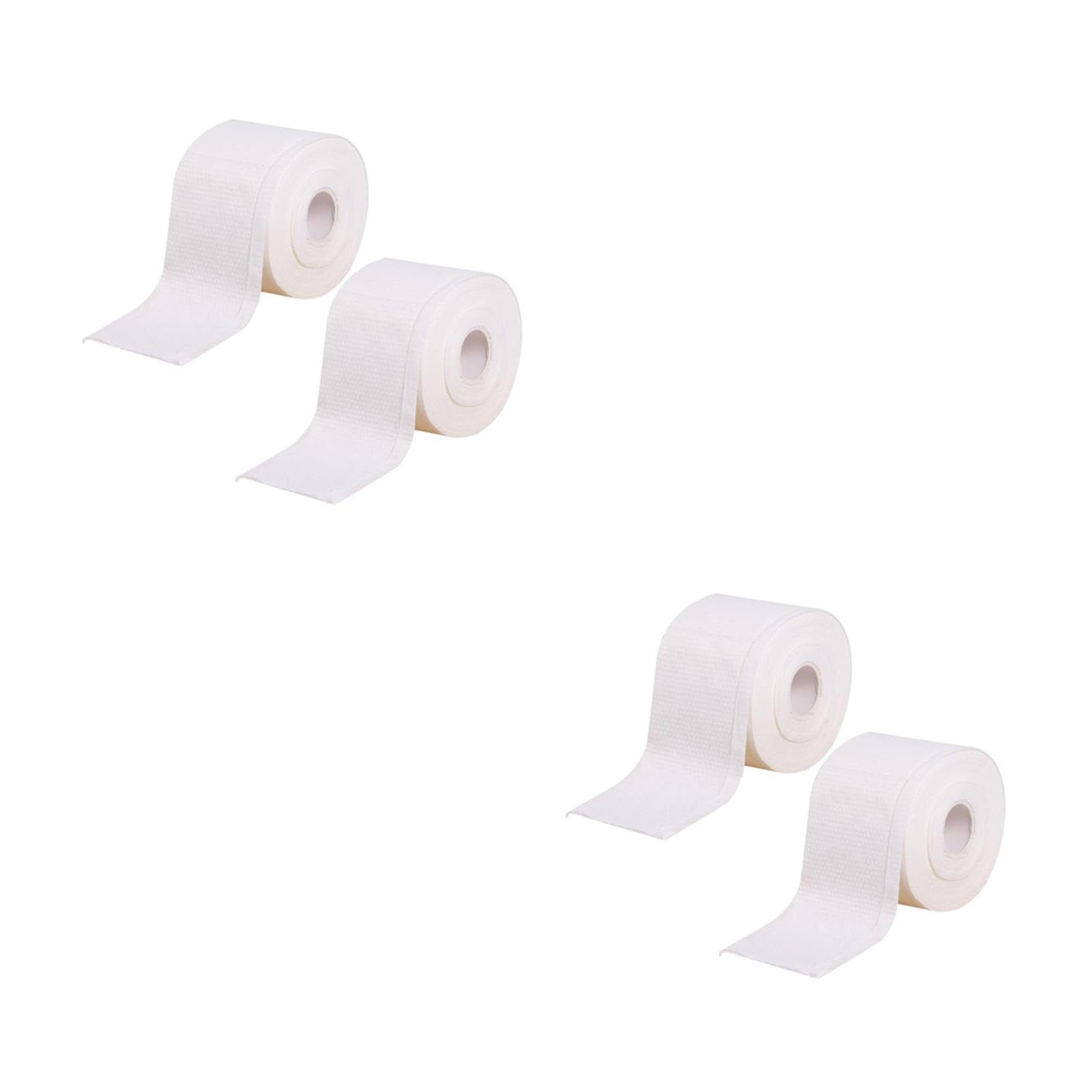 FRCOLOR 2 Sätze Gesichtstuch Tücher Gesichts- Einfach Waschlappen Pads Hautpflege Reinigungstuch Make-up-wischtuch Abschminktuch Gesichtsgewebe Baumwolle Weiß 2 Rollen * 2