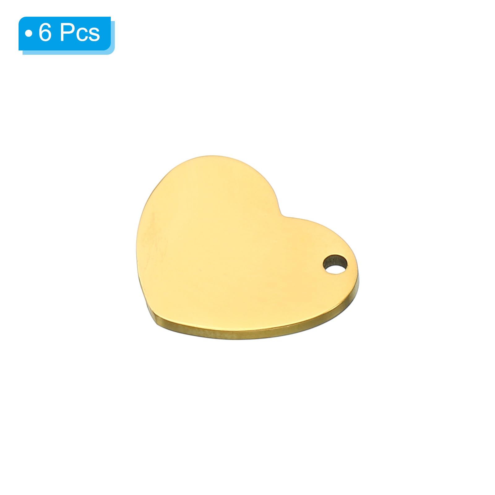 PATIKIL 6pcs Heart Charm - Image 3