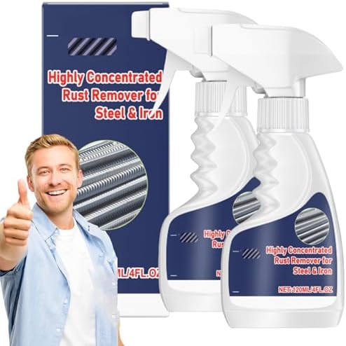 Vedaeyer Rust Remover,Highly Concentrated Steel Rust Remover,Rust Remover for Metal,Tools,Stainless Steel,Automotive Parts,Fast Acting (2pc)