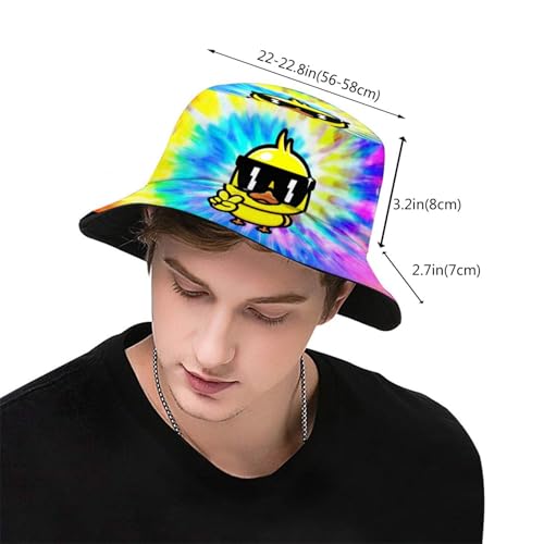 Image of Funny Duck Bucket Hat Fisherman Hat Beach Travel Sun Hat Outdoor Cap for Unisex Men Women